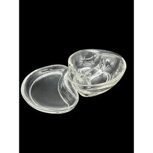 Vtg. Fostoria "Contour" Divided Relish Dish & Unbranded Relish Dish Set